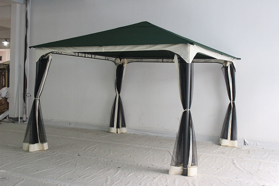 Polyester Canopy en muggennetten voor tuin Makkelijk opvouwbaar Buiten Gazebo van staal