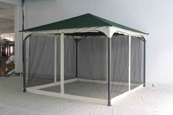 Polyester Canopy en muggennetten voor tuin Makkelijk opvouwbaar Buiten Gazebo van staal