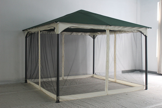 Polyester Canopy en muggennetten voor tuin Makkelijk opvouwbaar Buiten Gazebo van staal