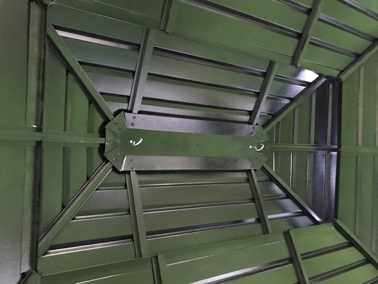 3X3.65X2.73M Metalen buitenkoepel met dubbele bovenkant voor tuinvoorzieningen met balustrades