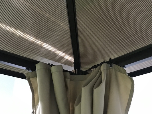 Gazebo voor tuinvoorzieningen 3x3.65x2.6M Single Toped Polycarbonate Roof