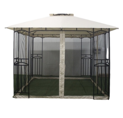 3x3x2.7M Staal buitenshuis Gazebo met dubbele bovenkant voor patio Canopy Party Outdoor Sanctuary