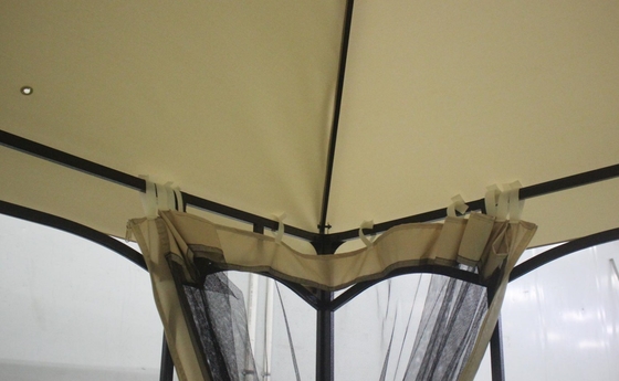 3x3x2.7M Staal buitenshuis Gazebo met dubbele bovenkant voor patio Canopy Party Outdoor Sanctuary