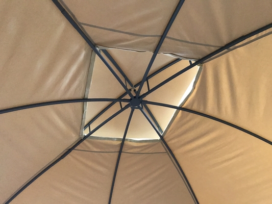 Aluminium. Frame 3x3.65x2.75M Double Toped Garden Gazebo met netten netten inbegrepen