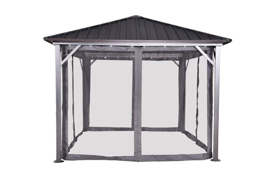 Robuuste 3*3*2.75m ijzeren plaat Gazebo voor Pergolas brug Duurzame kenmerken