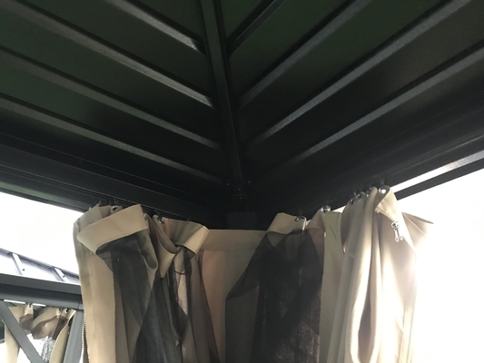 Polyester zijkant 3X3.65X2.75M Dubbele bovenkant Aluminium buis Gazebo voor tuinfeest