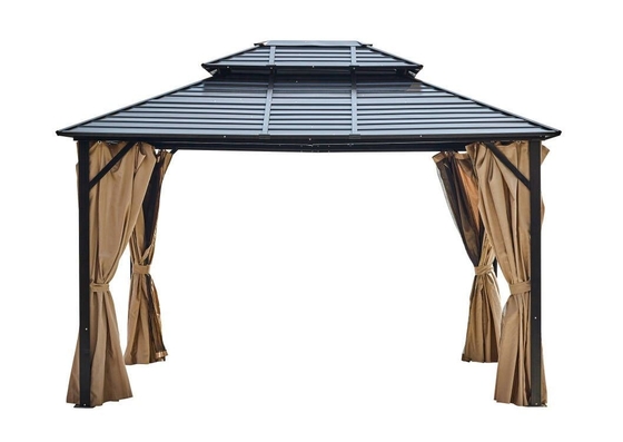 Polyester zijkant 3X3.65X2.75M Dubbele bovenkant Aluminium buis Gazebo voor tuinfeest