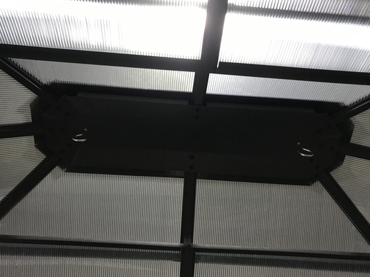 Gazebo met dubbele bovenkant van polycarbonaat 2.35X1.7X2.45M voor buitenbrug pergolas