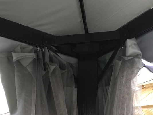 3X4X2.75M PVC en Aluminium zacht dak Gazebo Zonnebescherming voor tuin met dubbele bovenkant