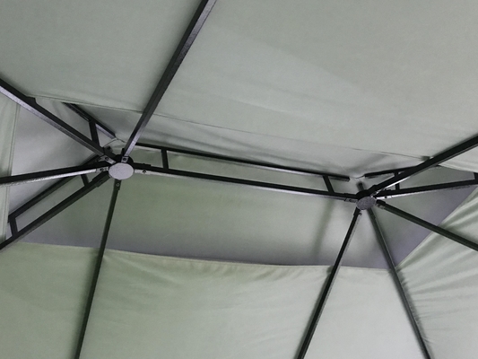 3X4X2.75M PVC en Aluminium zacht dak Gazebo Zonnebescherming voor tuin met dubbele bovenkant