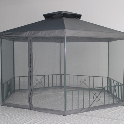 Buiten waterdicht tuinkapper Pergola met aangepaste kleuren Hexagonaal dubbel dak