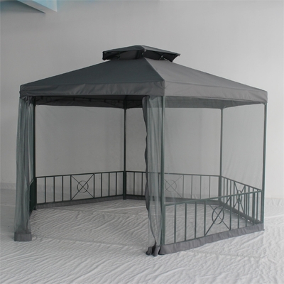 Buiten waterdicht tuinkapper Pergola met aangepaste kleuren Hexagonaal dubbel dak