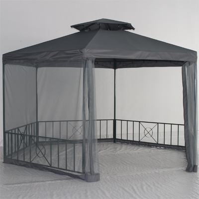 Buiten waterdicht tuinkapper Pergola met aangepaste kleuren Hexagonaal dubbel dak