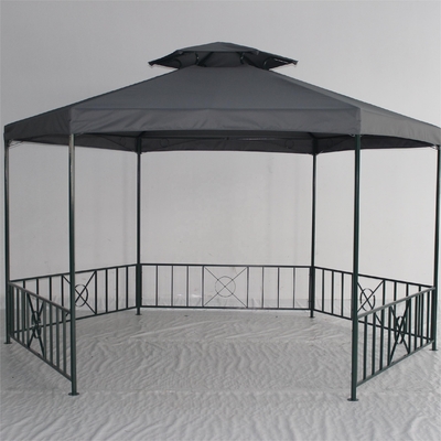 Buiten waterdicht tuinkapper Pergola met aangepaste kleuren Hexagonaal dubbel dak