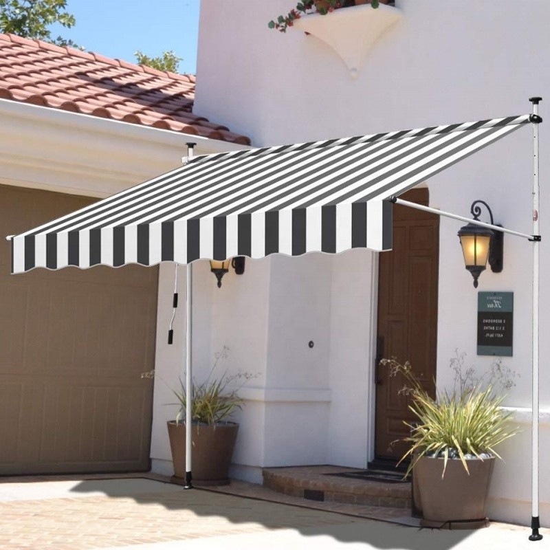 Winddicht opneembare zonnescherm Marmer stalen frame voor buitentuin Canopy Pa niveau 9