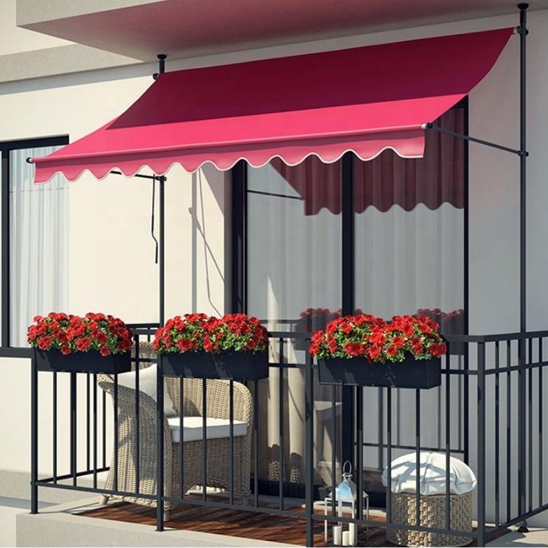 2.5*1.2m Piler type luifel voor buiten patio Tuin Canopy Sun Shade Aluminium legering