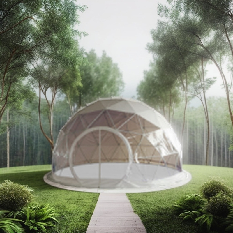 Een warmtebehandeld paviljoen voor milieuvriendelijke avonturen in de buitenlucht