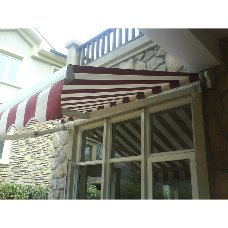 4.5*3m Volledig open type opneembaar luifel Buiten handmatig Canopy Aluminium paal materiaal
