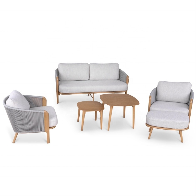 Aluminium frame luxe tafel Bistro set voor buitentuinmeubelen aangepaste kleur