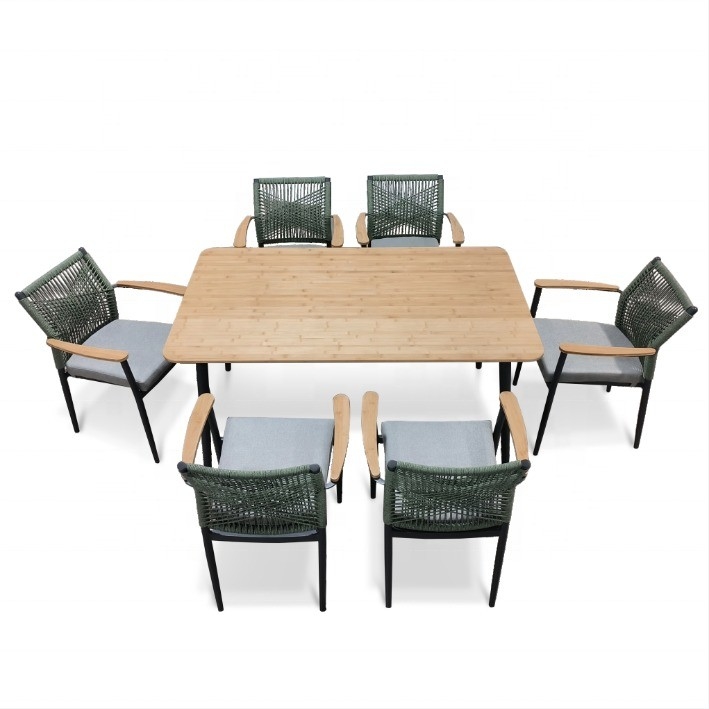 Aluminium Rattan Sofa Set Outdoor Tuinmeubilair met luxe tafel en postverpakking