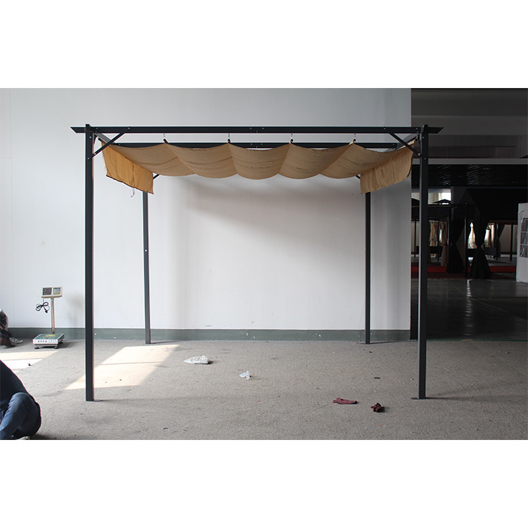 Aanpasbaar 3.1*3.1*2.3M Aluminium Outdoor Intrekbaar Pergola Canopy voor Tuin Terras