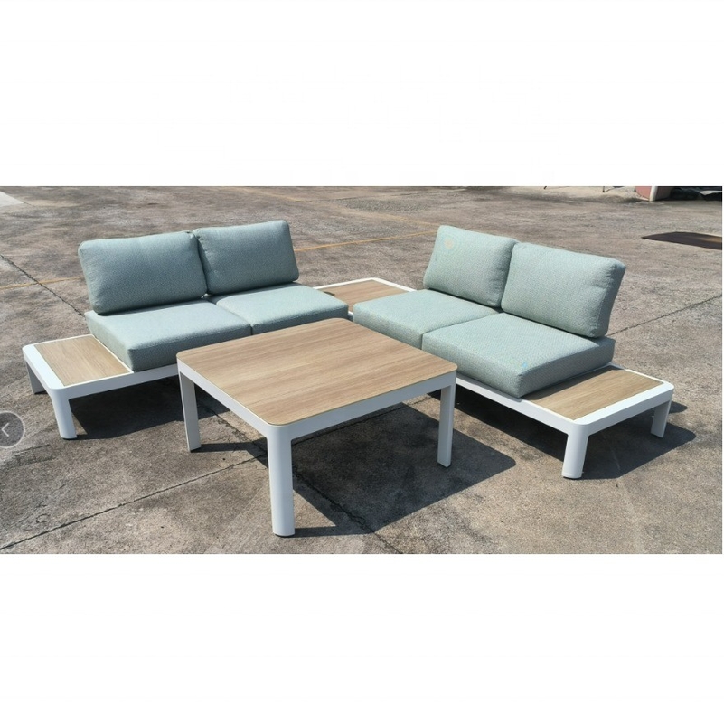 Buitentuinmeubelen Aluminium Rattan Sofa Set Luxe Tafel Teapot Bistro Set Diner Set