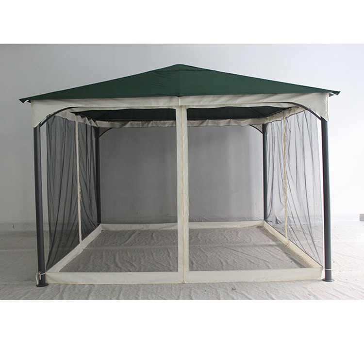 3.5*3.5*2.75M Buitenaards ijzeren paviljoen met stalen buis en duurzame polyestercoating