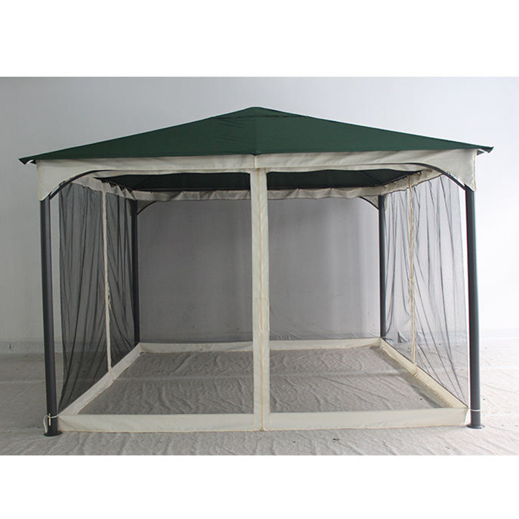 Polyester Canopy en muggennetten voor tuin Makkelijk opvouwbaar Buiten Gazebo van staal