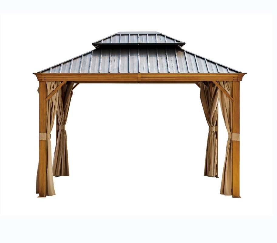 Metalen buitenpergola gegalvaniseerd staal met dubbele bovenkant 3X3.65X2.85M voor tuinvoorzieningen