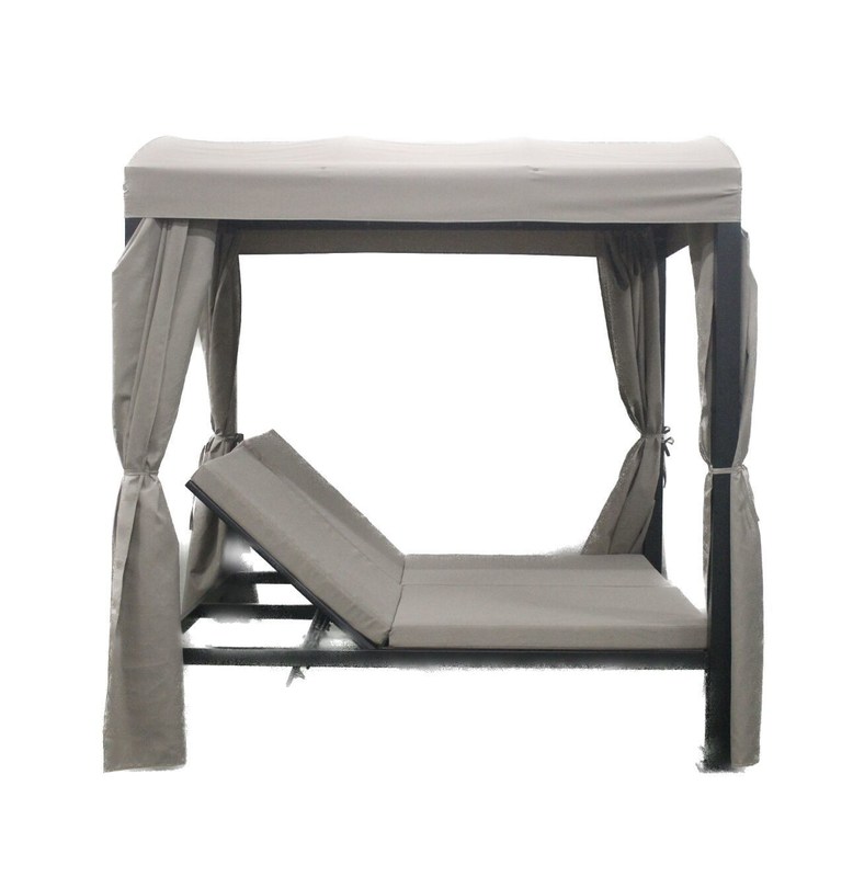 Polyesterstof 2.08*2.2*1.8M Gazebo Convertible Bed voor Veranda Achtertuin Zonnebaden