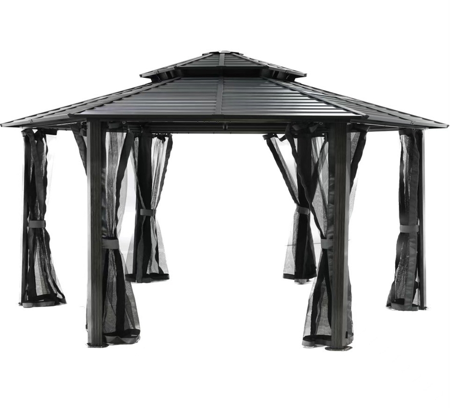 Aluminium frame 4x4x2.8M Hexagonale hardtop Gazebo Ideaal voor buiten en gemakkelijk op te zetten
